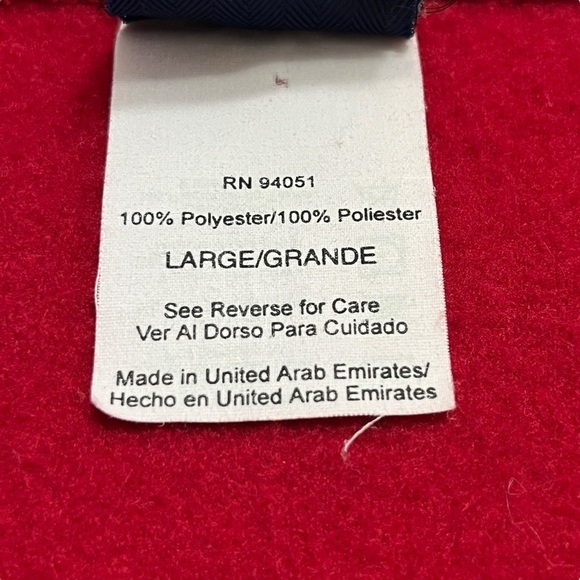 University of Alabama Red Half Zip Fleece Pullover with Embroidered Logo Sz. Lg. - Picture 7 of 10